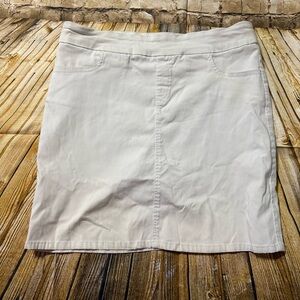 Soft Surroundings Skort White Shorts Skirt Stretch Tennis Golf Active